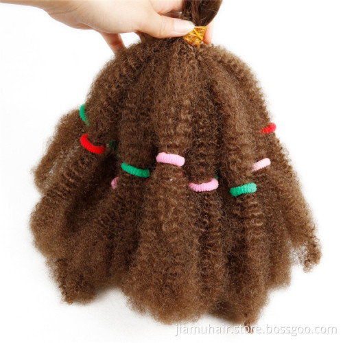 Afro Kinky Straight Crochet Braiding Hair 12" Marley Braid Hair In Synthetic Hair Extension